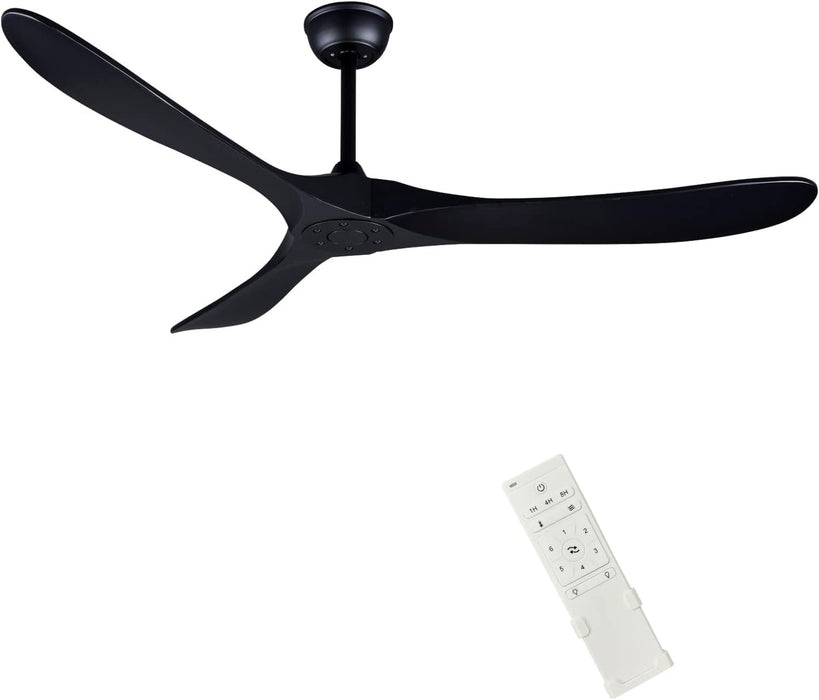 60 in. Modern Ceiling Fans with Light and Remote Control, Indoor Reversible Quiet Ceiling Fans, Energy Efficient Ceiling Fans-8-ErisView