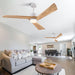 60 in. Modern Remote Control Ceiling Fan and Light, Reversible Quiet Ceiling Fans with LED Light, Indoor Ceiling Fan with Light for Living Room Study Room-8-ErisView