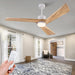60 in. Modern Remote Control Ceiling Fan and Light, Reversible Quiet Ceiling Fans with LED Light, Indoor Ceiling Fan with Light for Living Room Study Room-1-ErisView
