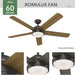 60 in. Noble Bronze Ceiling Fan, Hugger Ceiling Fans, Metal Ceiling Fans-2-ErisView
