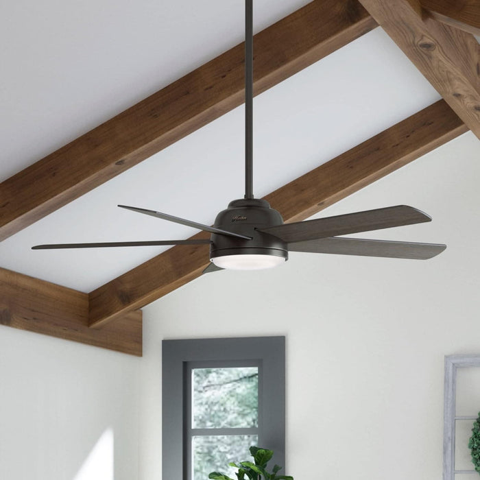 60 in. Noble Bronze Ceiling Fan, Hugger Ceiling Fans, Metal Ceiling Fans-3-ErisView