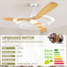 60 in. Outdoor Ceiling Fan with Light, Wood Indoor Outdoor Modern Ceiling Fan with Remote, 3 Blade Ceiling Fan for Patio Bedroom Living Room Kitchen -4-ErisView