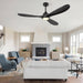 60 in. Outdoor Ceiling Fans, Walnut Wood Reversible Quietest Fan For Sleeping with Remote Control-15-ErisView
