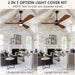 60 in. Outdoor Ceiling Fans, Walnut Wood Reversible Quietest Fan For Sleeping with Remote Control-2-ErisView
