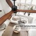 60 in. Outdoor Ceiling Fans, Walnut Wood Reversible Quietest Fan For Sleeping with Remote Control-5-ErisView
