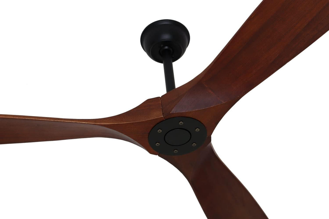 60 in. Outdoor Ceiling Fans with Remote, 3 Blade Ceiling Fan, Elegant Ceiling Fans, Dark Walnut Wood Black Outdoor Fan-14-ErisView