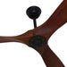 60 in. Outdoor Ceiling Fans with Remote, 3 Blade Ceiling Fan, Elegant Ceiling Fans, Dark Walnut Wood Black Outdoor Fan-14-ErisView