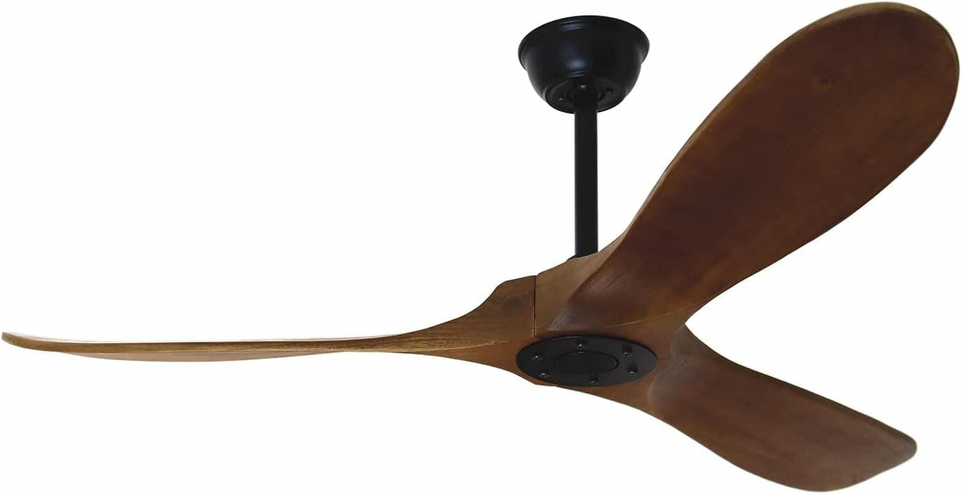 60 in. Outdoor Ceiling Fans with Remote, 3 Blade Ceiling Fan, Elegant Ceiling Fans, Dark Walnut Wood Black Outdoor Fan-15-ErisView
