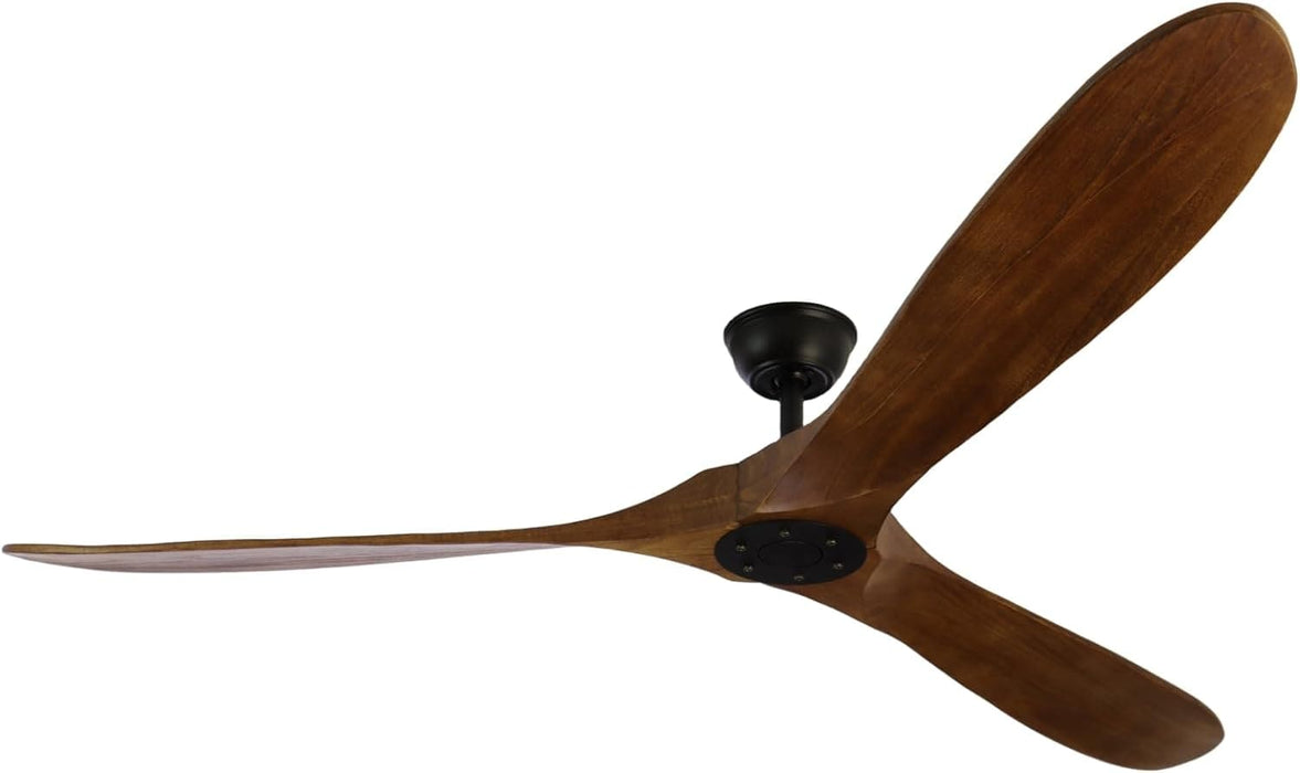 60 in. Outdoor Ceiling Fans with Remote, 3 Blade Ceiling Fan, Elegant Ceiling Fans, Dark Walnut Wood Black Outdoor Fan-22-ErisView