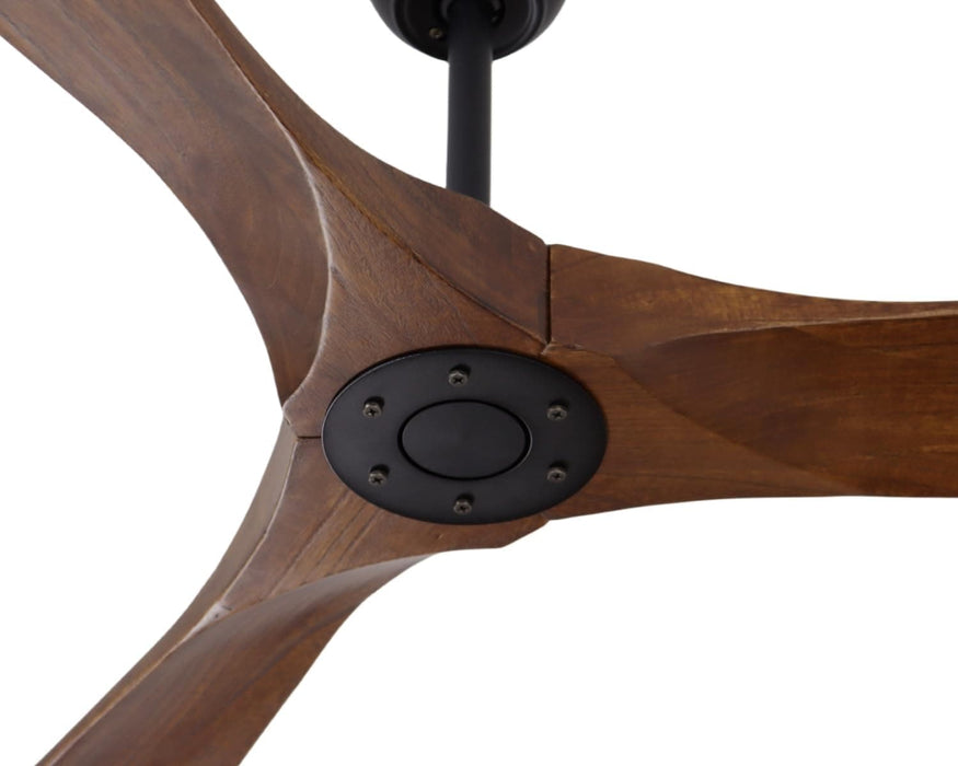 60 in. Outdoor Ceiling Fans with Remote, 3 Blade Ceiling Fan, Elegant Ceiling Fans, Dark Walnut Wood Black Outdoor Fan-23-ErisView
