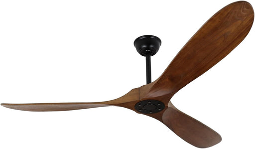 60 in. Outdoor Ceiling Fans with Remote, 3 Blade Ceiling Fan, Elegant Ceiling Fans, Dark Walnut Wood Black Outdoor Fan-1-ErisView