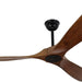 60 in. Outdoor Ceiling Fans with Remote, 3 Blade Ceiling Fan, Elegant Ceiling Fans, Dark Walnut Wood Black Outdoor Fan-1-ErisView