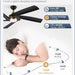 60 in. Remote Control Ceiling Fan and Light, 5 Blades Modern Large Ceiling Fan for Living Room Bedroom Dining Room, Outdoor Fan for Patio-5-ErisView