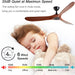 60 in. Reversible Ceiling Fan for Living Room Bedroom, Wood Ceiling Fan NO Light with Remote, Outdoor Fan for Patio -2-ErisView