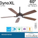 60 in. Unique Ceiling Fans with Lights and Remote, Bronze Ceiling Fan-3-ErisView