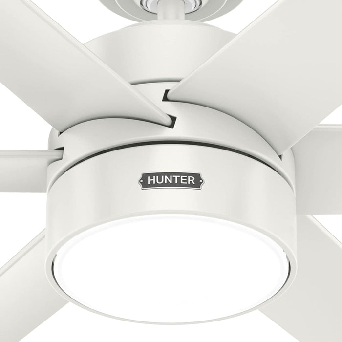 60 in. White Ceiling Fan, Ceiling Hugger Ceiling Fans, 6 Blade Ceiling Fan-11-ErisView