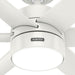 60 in. White Ceiling Fan, Ceiling Hugger Ceiling Fans, 6 Blade Ceiling Fan-11-ErisView