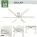 60 in. White Ceiling Fan, Ceiling Hugger Ceiling Fans, 6 Blade Ceiling Fan-3-ErisView