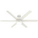 60 in. White Ceiling Fan, Ceiling Hugger Ceiling Fans, 6 Blade Ceiling Fan-1-ErisView