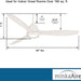 60 in. White LED Ceiling Fan with Carved Wood Blades, Recessed Ceiling Fan, Unusual Ceiling Fans-3-ErisView