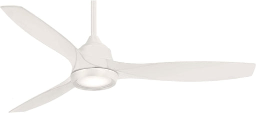 60 in. White LED Ceiling Fan with Carved Wood Blades, Recessed Ceiling Fan, Unusual Ceiling Fans-1-ErisView