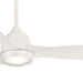 60 in. White LED Ceiling Fan with Carved Wood Blades, Recessed Ceiling Fan, Unusual Ceiling Fans-1-ErisView