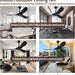 60 in. Wood Black Ceiling Fans without Lights, Modern Smart Reversible Ceiling Fan for Indoor Outdoor Use-16-ErisView