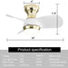 60 in. Wood Ceiling Fan with Light, Outdoor Covered Ceiling Fan with Remote, Oil Rubbed Bronze Ceiling Fan for Living Room Kitchen Bedroom Dining Room-105-ErisView
