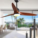 60 in. Wood Ceiling Fan with Light, Outdoor Covered Ceiling Fan with Remote, Oil Rubbed Bronze Ceiling Fan for Living Room Kitchen Bedroom Dining Room-108-ErisView