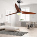 60 in. Wood Ceiling Fan with Light, Outdoor Covered Ceiling Fan with Remote, Oil Rubbed Bronze Ceiling Fan for Living Room Kitchen Bedroom Dining Room-114-ErisView