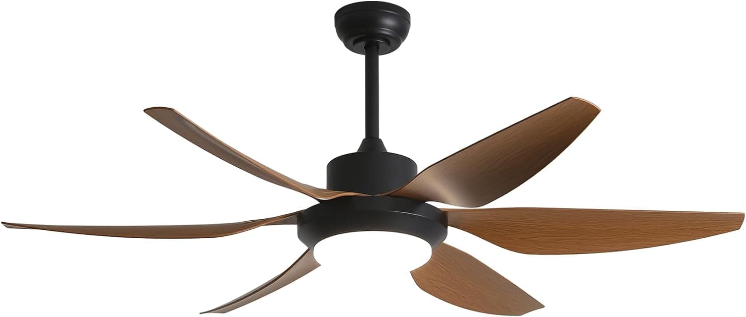 60 in. Wood Ceiling Fan with Light, Outdoor Covered Ceiling Fan with Remote, Oil Rubbed Bronze Ceiling Fan for Living Room Kitchen Bedroom Dining Room-117-ErisView