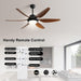 60 in. Wood Ceiling Fan with Light, Outdoor Covered Ceiling Fan with Remote, Oil Rubbed Bronze Ceiling Fan for Living Room Kitchen Bedroom Dining Room-121-ErisView