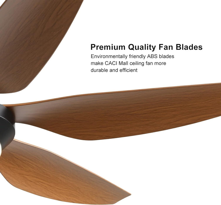 60 in. Wood Ceiling Fan with Light, Outdoor Covered Ceiling Fan with Remote, Oil Rubbed Bronze Ceiling Fan for Living Room Kitchen Bedroom Dining Room-122-ErisView