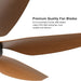 60 in. Wood Ceiling Fan with Light, Outdoor Covered Ceiling Fan with Remote, Oil Rubbed Bronze Ceiling Fan for Living Room Kitchen Bedroom Dining Room-122-ErisView