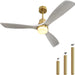 60 in. Wood Ceiling Fan with Light, Outdoor Covered Ceiling Fan with Remote, Oil Rubbed Bronze Ceiling Fan for Living Room Kitchen Bedroom Dining Room-132-ErisView