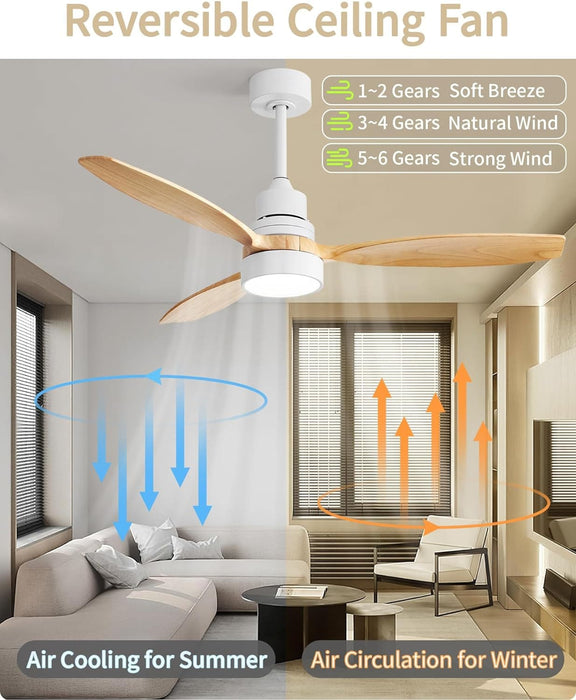 60 in. Wood Ceiling Fan with Light, Outdoor Covered Ceiling Fan with Remote, Oil Rubbed Bronze Ceiling Fan for Living Room Kitchen Bedroom Dining Room-22-ErisView