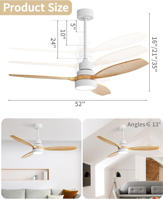 60 in. Wood Ceiling Fan with Light, Outdoor Covered Ceiling Fan with Remote, Oil Rubbed Bronze Ceiling Fan for Living Room Kitchen Bedroom Dining Room-24-ErisView