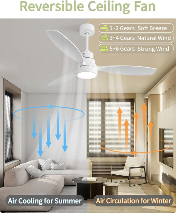 60 in. Wood Ceiling Fan with Light, Outdoor Covered Ceiling Fan with Remote, Oil Rubbed Bronze Ceiling Fan for Living Room Kitchen Bedroom Dining Room-31-ErisView