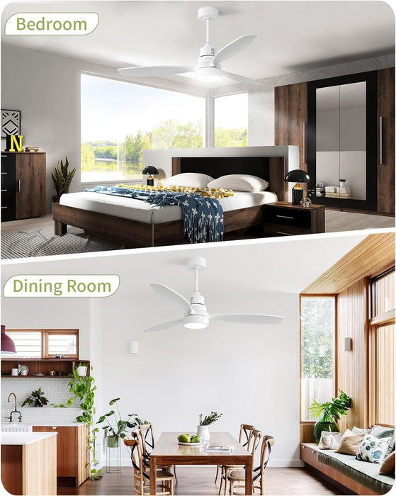 60 in. Wood Ceiling Fan with Light, Outdoor Covered Ceiling Fan with Remote, Oil Rubbed Bronze Ceiling Fan for Living Room Kitchen Bedroom Dining Room-32-ErisView