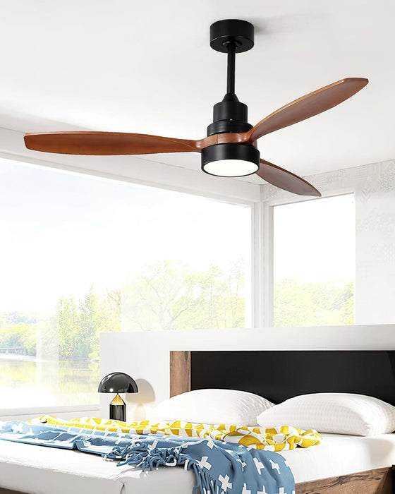 60 in. Wood Ceiling Fan with Light, Outdoor Covered Ceiling Fan with Remote, Oil Rubbed Bronze Ceiling Fan for Living Room Kitchen Bedroom Dining Room-35-ErisView