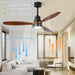 60 in. Wood Ceiling Fan with Light, Outdoor Covered Ceiling Fan with Remote, Oil Rubbed Bronze Ceiling Fan for Living Room Kitchen Bedroom Dining Room-39-ErisView