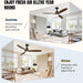 60 in. Wood Ceiling Fan with Light, Outdoor Covered Ceiling Fan with Remote, Oil Rubbed Bronze Ceiling Fan for Living Room Kitchen Bedroom Dining Room-3-ErisView