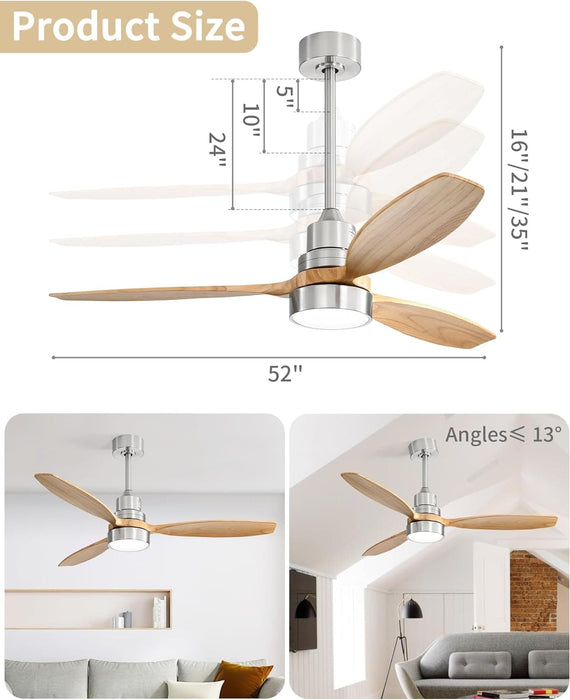 60 in. Wood Ceiling Fan with Light, Outdoor Covered Ceiling Fan with Remote, Oil Rubbed Bronze Ceiling Fan for Living Room Kitchen Bedroom Dining Room-47-ErisView