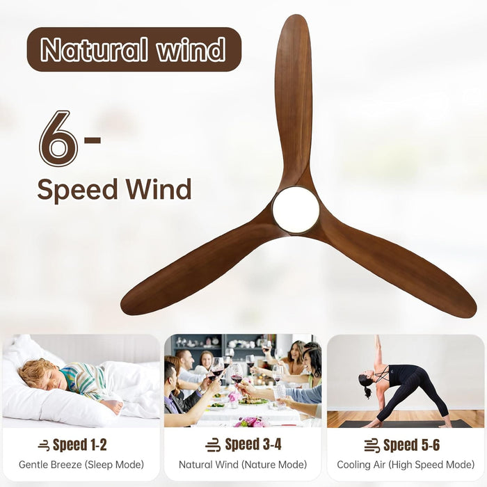 60 in. Wood Ceiling Fan with Light, Outdoor Covered Ceiling Fan with Remote, Oil Rubbed Bronze Ceiling Fan for Living Room Kitchen Bedroom Dining Room-4-ErisView