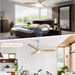 60 in. Wood Ceiling Fan with Light, Outdoor Covered Ceiling Fan with Remote, Oil Rubbed Bronze Ceiling Fan for Living Room Kitchen Bedroom Dining Room-50-ErisView