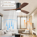 60 in. Wood Ceiling Fan with Light, Outdoor Covered Ceiling Fan with Remote, Oil Rubbed Bronze Ceiling Fan for Living Room Kitchen Bedroom Dining Room-53-ErisView