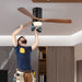 60 in. Wood Ceiling Fan with Light, Outdoor Covered Ceiling Fan with Remote, Oil Rubbed Bronze Ceiling Fan for Living Room Kitchen Bedroom Dining Room-59-ErisView