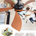 60 in. Wood Ceiling Fan with Light, Outdoor Covered Ceiling Fan with Remote, Oil Rubbed Bronze Ceiling Fan for Living Room Kitchen Bedroom Dining Room-61-ErisView