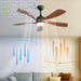 60 in. Wood Ceiling Fan with Light, Outdoor Covered Ceiling Fan with Remote, Oil Rubbed Bronze Ceiling Fan for Living Room Kitchen Bedroom Dining Room-64-ErisView