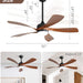 60 in. Wood Ceiling Fan with Light, Outdoor Covered Ceiling Fan with Remote, Oil Rubbed Bronze Ceiling Fan for Living Room Kitchen Bedroom Dining Room-66-ErisView